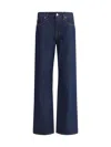 Jacob Cohen Wide Leg Jeans In Dark Blue Denim In Dark Blue