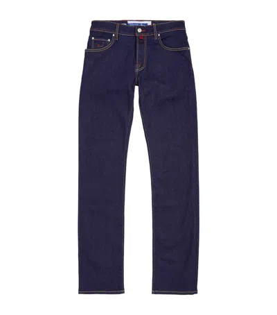 Jacob Cohen Straight Jeans In Navy