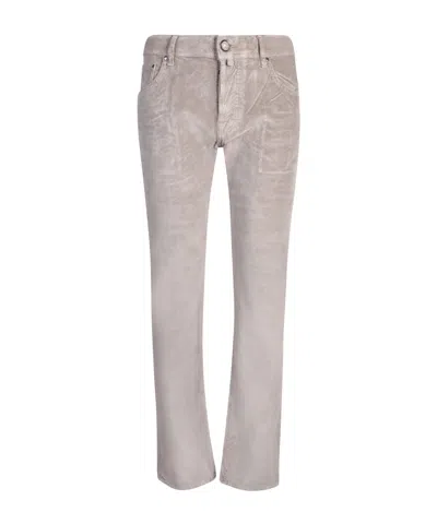 JACOB COHEN JACOB COHEN LOGO PATCH CORDUROY TROUSERS