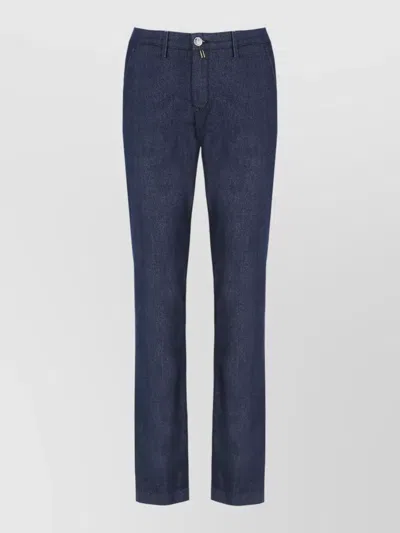Jacob Cohen Straight Leg Cotton Denim Five Pocket Jeans In Blue
