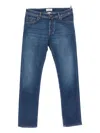 Jacob Cohen Five-pocket Embroidered-logo Jeans In Blue
