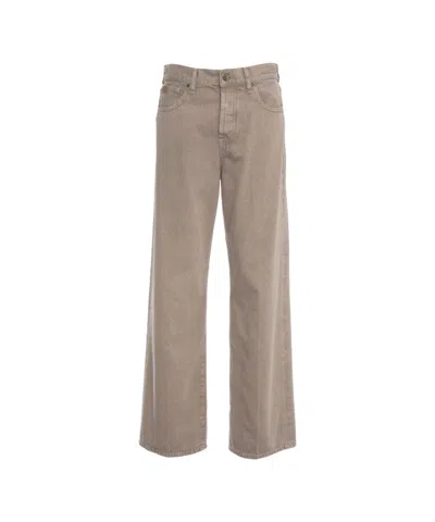 Jacob Cohen Straight Leg Grey Denim 'grace' Jeans In Brown