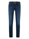 Jacob Cohen Super Slim Fit Dark Blue Jeans With Paisley-print Bandana