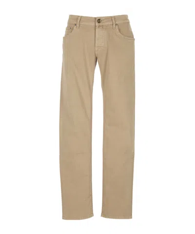 Jacob Cohen Straight Leg Jeans In Neutral