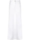 Jacob Cohen Straight-leg Linen-blend Trousers In White