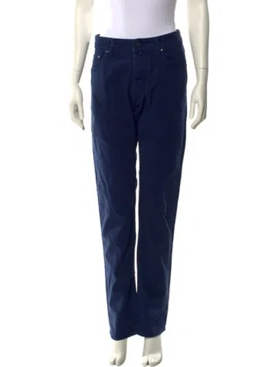 Pre-owned Jacob Cohen Straight Leg Pants In Blue