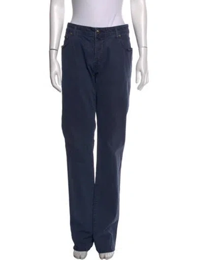 Pre-owned Jacob Cohen Straight Leg Pants In Blue