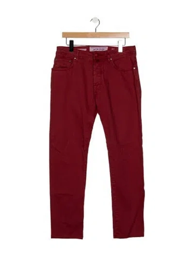 Pre-owned Jacob Cohen Straight Leg Pants In Red