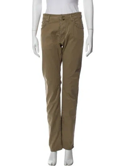Pre-owned Jacob Cohen Straight Leg Pants W/ Tags In Green
