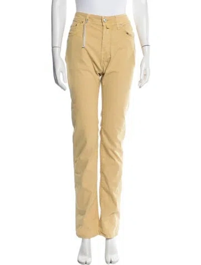Pre-owned Jacob Cohen Straight Leg Pants W/ Tags In Yellow