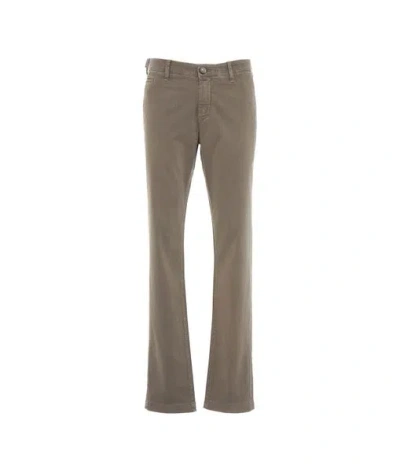 Jacob Cohen Straight Leg Stretched Chinos In Brown