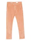 Jacob Cohen Straight Leg Tailored Trousers With In Orange