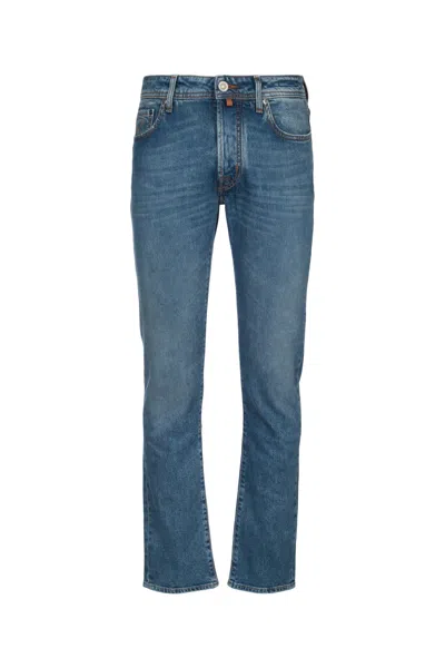 Jacob Cohen Straight Leg Trousers In Blue
