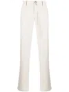 Jacob Cohen Straight-leg Twill Trousers In 白色