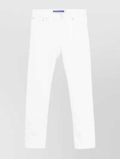 JACOB COHEN STRAIGHT SLIM FIT TROUSERS WITH BELT LOOPS
