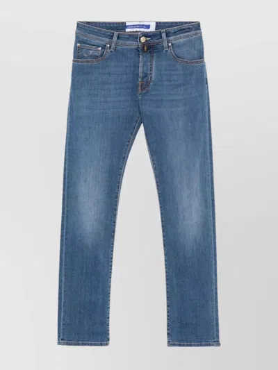 JACOB COHEN STRAIGHT TROUSERS BELT LOOPS