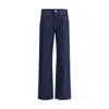 Jacob Cohen Wide Leg Jeans In Dark Blue Denim In Blue