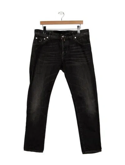 Pre-owned Jacob Cohen Straight-leg Jeans In Black