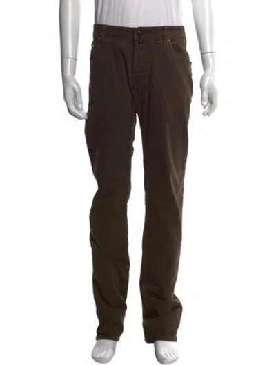 Pre-owned Jacob Cohen Straight-leg Jeans In Brown