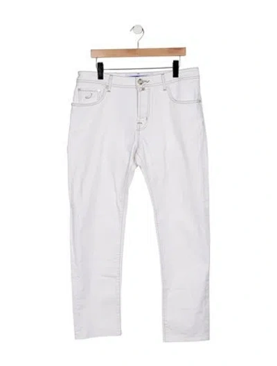 Pre-owned Jacob Cohen Straight-leg Jeans In White