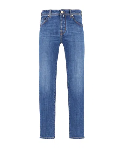 Jacob Cohen Straight-leg Jeans With Belt Loops In Blue