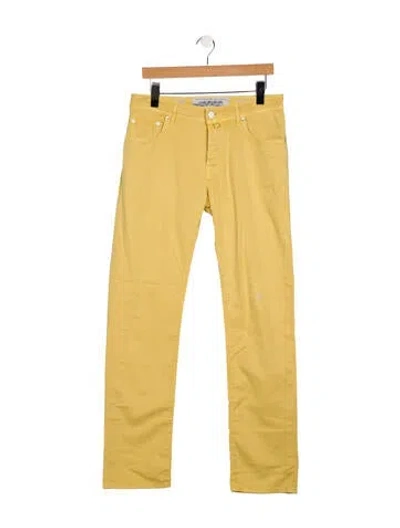 Pre-owned Jacob Cohen Straight-leg Jeans In Yellow