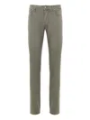Jacob Cohen Gray Cotton Skinny Pant In Gray