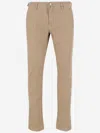 Jacob Cohen Stretch Cotton Blend Pants In Beige