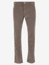 Jacob Cohen Stretch Cotton Blend Pants In Brown
