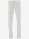 Jacob Cohen Stretch Cotton Blend Pants In White