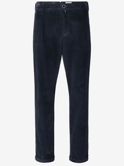Jacob Cohen Stretch Cotton Blend Trousers In Black
