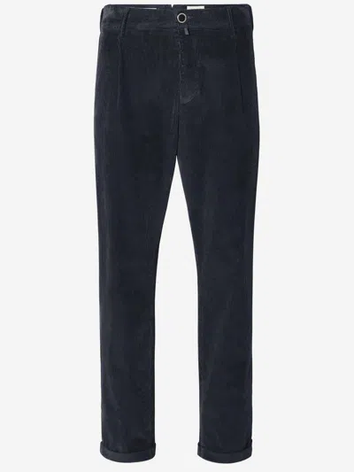 Jacob Cohen Stretch Cotton Blend Trousers In Black