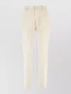 Jacob Cohen Stretch Cotton Blend Trousers With Pockets And Belt Loops In Neutral