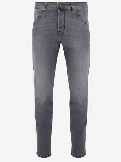 Jacob Cohen Stretch Cotton Denim Jeans In Blue