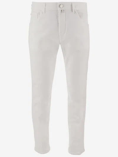 Jacob Cohen Stretch Cotton Denim Jeans In White