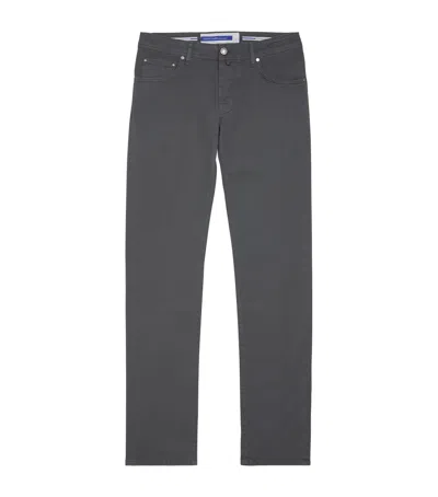 Jacob Cohen Stretch-cotton Nick Slim Chinos In Black