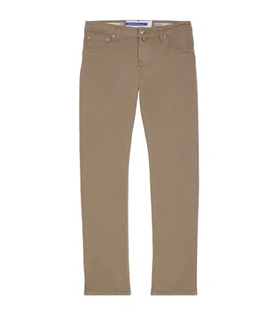 Jacob Cohen Stretch-cotton Nick Slim Chinos In Grey
