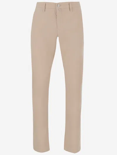 Jacob Cohen Stretch Cotton Pants In Beige