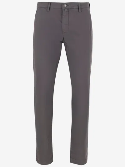 Jacob Cohen Stretch Cotton Pants In Grey
