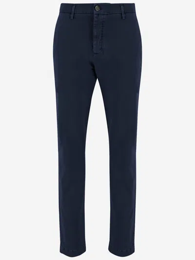 Jacob Cohen Stretch Cotton Trousers In Blue