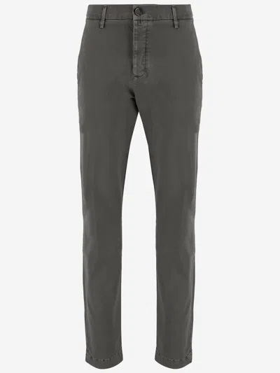 Jacob Cohen Stretch Cotton Trousers In Green