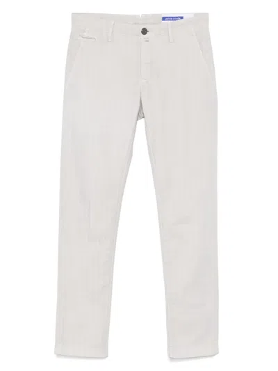 Jacob Cohen Straight-leg Chino Trousers In White