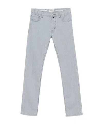 Jacob Cohen Striped Jeans In Gray
