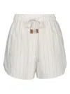 Jacob Cohen Wide Leg Julie Shorts In White