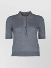 Jacob Cohen Studded Collar Short Sleeve Polo Shirt