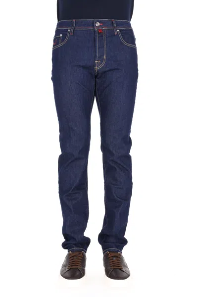Jacob Cohen Cavallino Bard Fit Red Comfort Denim Jeans In Blue