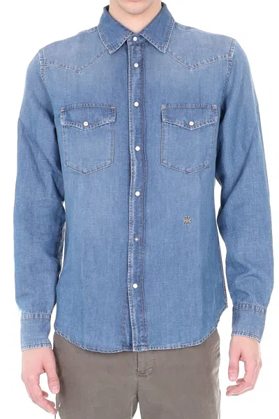 Jacob Cohen Stylish Men's Denim Shirt - P26 Season In Blue