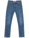 Jacob Cohen Slim Faded Effect Jeans With Belt Loops In Blue