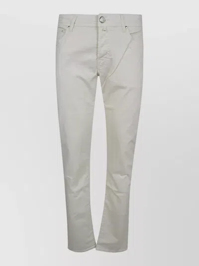 Jacob Cohen Nick Slim Diagonal Str. Slim-fit Jeans In Neutral