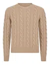 Jacob Cohen Long-sleeved Crewneck Jumper In Neutral
